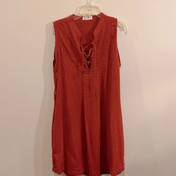 New Anthropologie 4our Dreamers Linen Dress L New Anthropologie 4our Dreamers Linen Dress L
